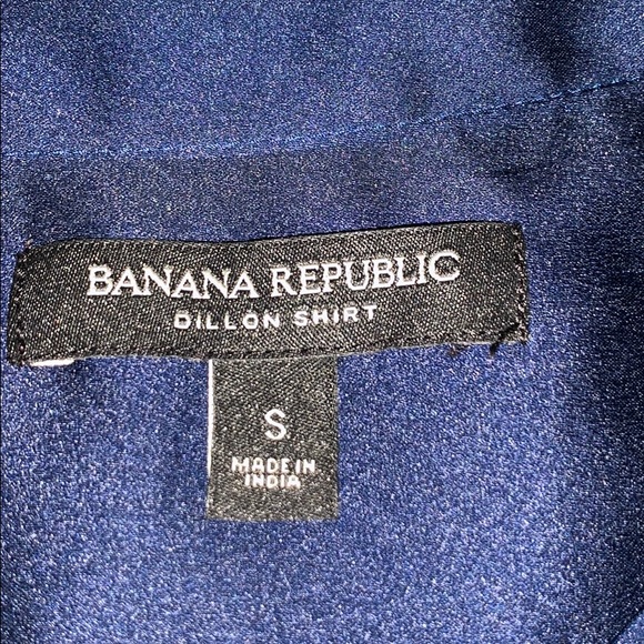 Banana Republic Navy Flutter Sleeve Dillon Shirt - Picture 4 of 4